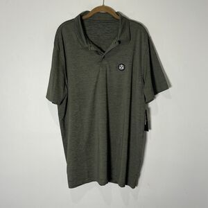 Volcom Hazard Pro Polo Men’s XL‎ Olive Green Performance Stretch New